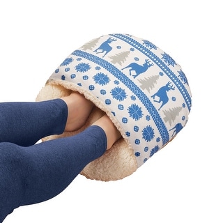 Sherpa Fleece Lined Foot Warmer with Nordic Deer