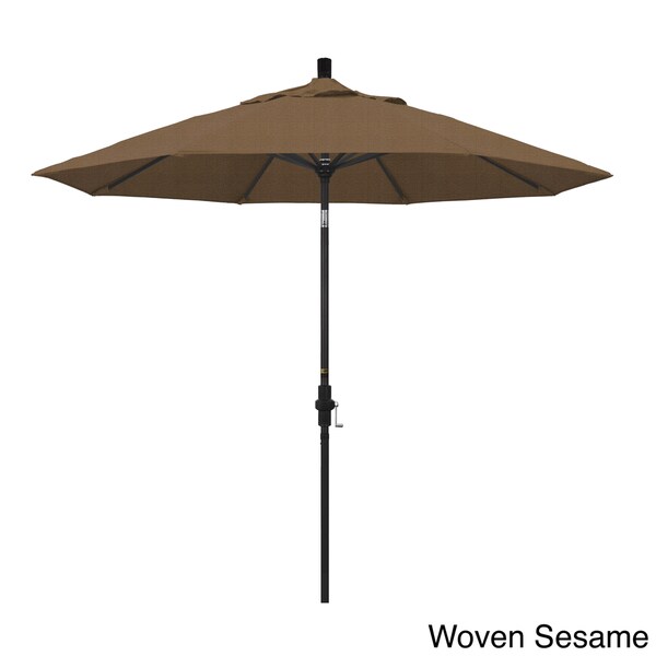 California Umbrella 9-Foot Black Aluminum Market Umbrella