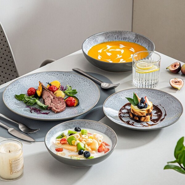 vancasso Karst 16-Piece Stoneware Dinnerware Set, Service for 4