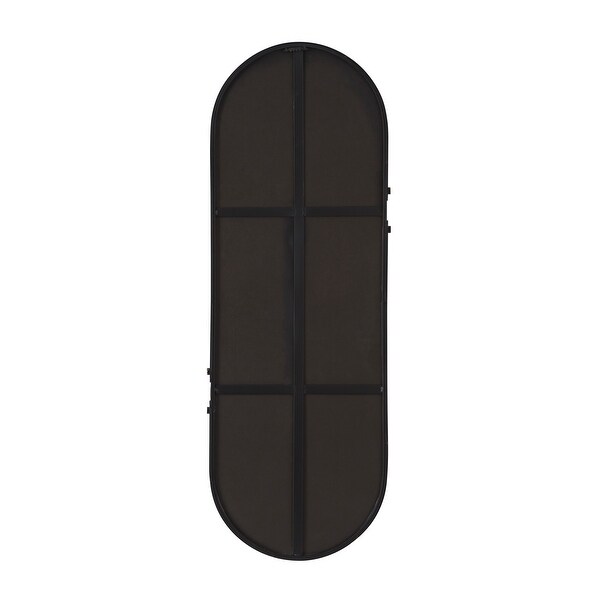 CosmoLiving by Cosmopolitan Black Metal Contemporary Oval Wall Mirror - 43 x 15 x 2
