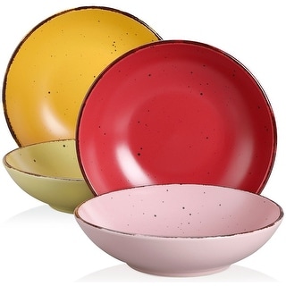 vancasso Moda Matte Speckled 4-Piece Soup Plates