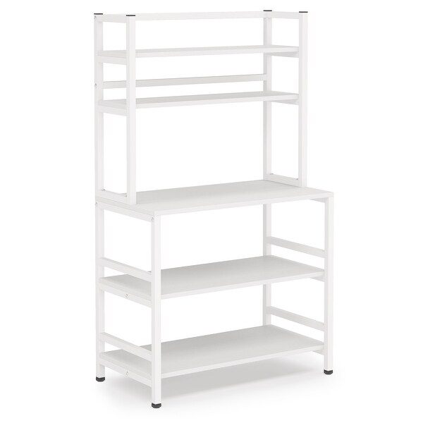 5-Tier Kitchen Bakers Rack with Hutch,Utility Storage Shelf - 31.5 x 15.75 x 62.99 inches