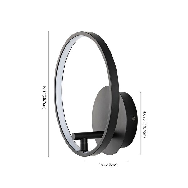 SAFAVIEH Lighting Jolyn Led 11-inch Wall Sconce - 11 in. W x 9 in. D x 5 in. H