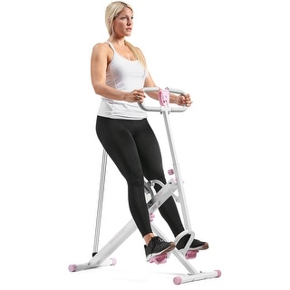 Sunny Health & Fitness Upright Row-N-Ride Exerciser in Pink - N/A