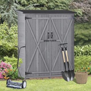 Waterproof Outdoor Wood Storage Shed Tool Organizer,Garden Shed