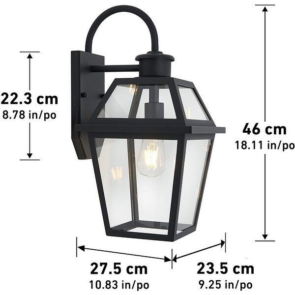 Artika Colonial Porch LED Outdoor Wall Light, Black