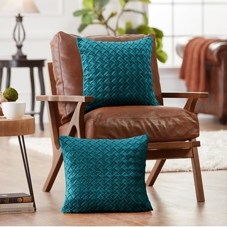 Chanasya Lattice Textured Velvet Throw Pillow Cover