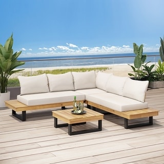 Sebastian Modern 4-piece Patio Sectional by Christopher Knight Home