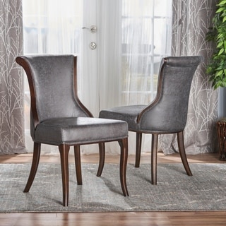 Lexia Microfiber Dining Chair (Set of 2) by Christopher Knight Home