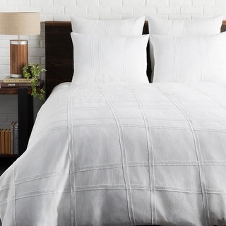 Lesleigh White Modern Duvet Cover Set