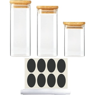 Berkware Mini Glass Jar Set with Bamboo Lids