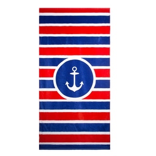 Outdoor Living Patriotic Beach Towel 3 Pack Set in Anchor