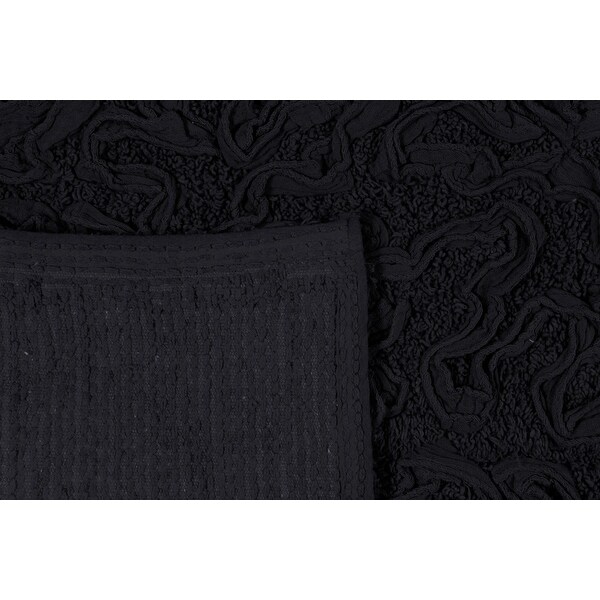 Home Weavers Bellflower Collection Absorbent Cotton 2 Piece Set Machine Washable Bath Rug-17"x24", 21"x34"