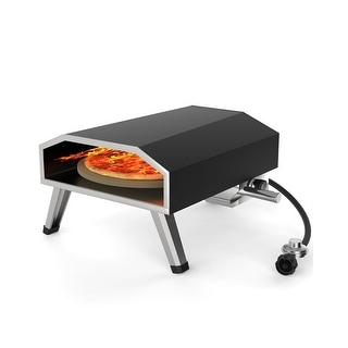 8000W 16" Gas Pizza Oven Maker with Roasting Stone
