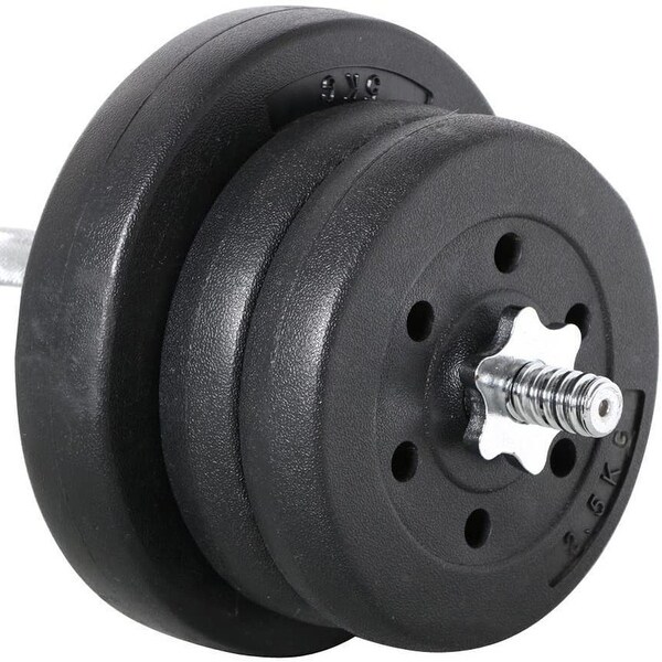 Barbell Weight Set - 4Ft/47in Barbell Weight Bar Standard Threaded Solid Curl Bar Home Gym Fitness Exercise Lift