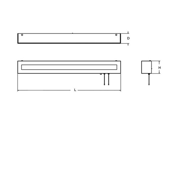 Hayes 3-feet Oil-Rubbed Bronze LED Overbed Fixture, White Acrylic Shade