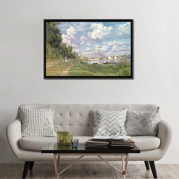 iCanvas "The Marina at Argenteuil, 1872 " by Claude Monet Framed Canvas Print