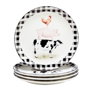 Certified International On The Farm 11" Dinnerware Plates, Set of 4 - 11" x 11"