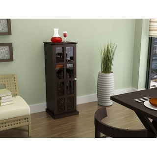 Wood Wine Cabinet in Espresso