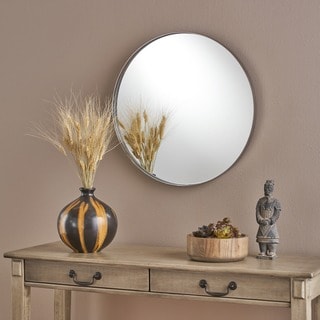 Mimi Circular Wall Mirror by Christopher Knight Home - Silver