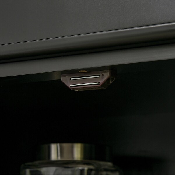 HOMCOM Freestanding Modern Farmhouse 4 Door Kitchen Pantry Cabinet, Storage Cabinet Organizer with 6-Tiers