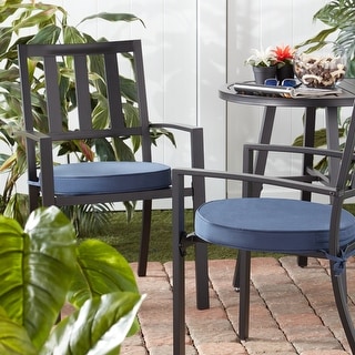 Greendale Home Fashions 18" Round Outdoor Chair Pad (Set of 2)