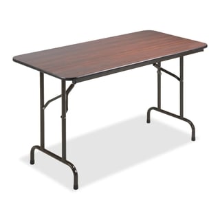 Lorell Mahogany 24 x 48-inch Economy Folding Table