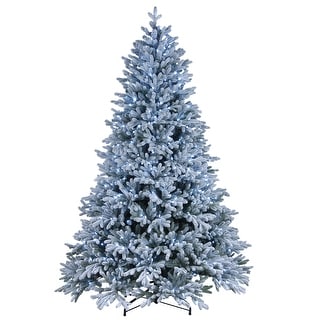 7.5 ft. PowerConnect(TM) Snowy Hamilton Spruce Tree with Cool White LED Lights