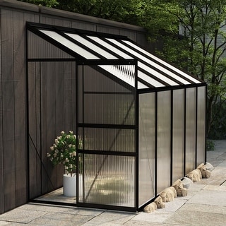 vidaXL Greenhouse Anthracite Aluminum 229.5 ft  - 50.3" x 121.2" x 51.5"/78.3"