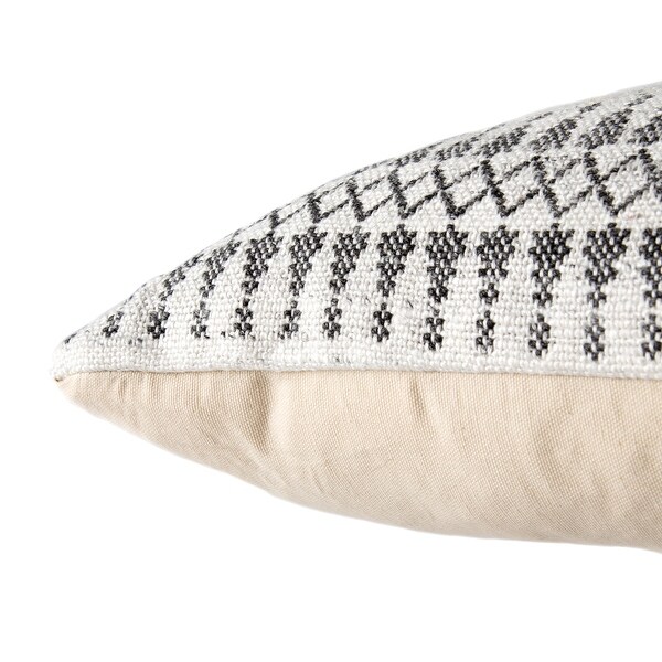 Tribal Pattern Ivory/Gray Throw Pillow