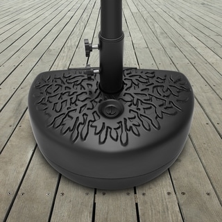 Outdoor Half Moon Umbrella Base by Pure Garden - 19 x 12 x 15