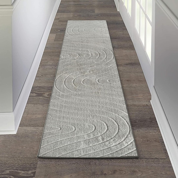 Luxe Weavers Modern Geometric Wave Area Rug, Stain Resistant Carpet