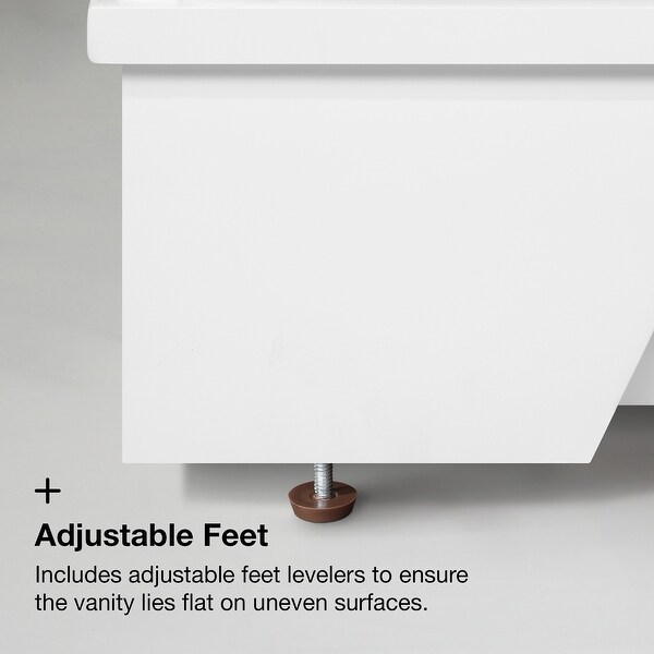 Ove Decors Emery 42 in. Single Sink Bathroom Vanity in Pure White