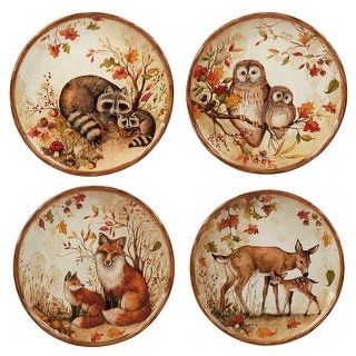 Certified International Pine Forest 8.5-inch Salad/Dessert Plates, Set of 4