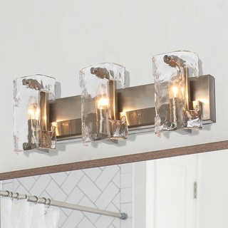 20.5" Modern 3-Light Glass Bathroom Vanity Lights Wall Sconces