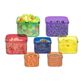 Portion Control Containers- 7 Piece Color Coded Set by Classic Cuisine - Multiple