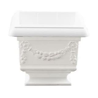 Decorative Square White On A Pedestal Planter