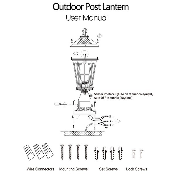 Outdoor 1 -Light 17.5'' H Post Light with Pier Mount Base(Pack 1 or 2)