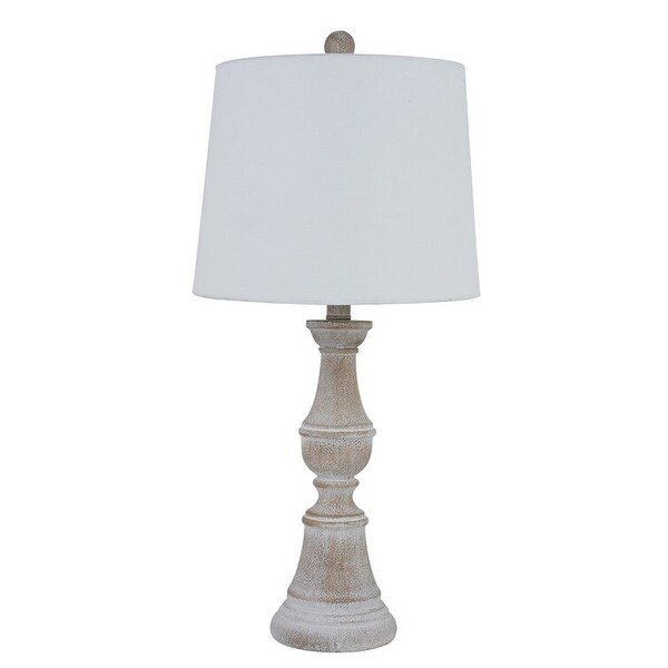 24" Bedside Brown Resin Table Lamp Set (Set Of 2) (Set of 2)