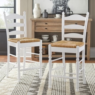 Simple Living Jessie Ladder back 24-inch stool (Set of 2)