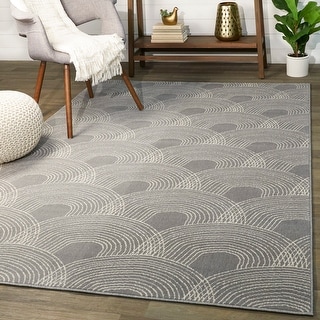 Porch & Den Schoeler Striped Scale Contemporary Indoor/Outdoor Area Rug