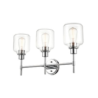 Millennium Lighting Asheville 3 Light Bathroom Vanity Fixture with Clear Glass Shades in Multiple Finishes