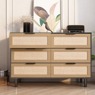 6 drawers Rattan dresser Rattan