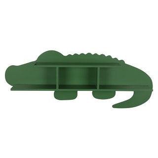 11" Green Alligator Wall Shelf