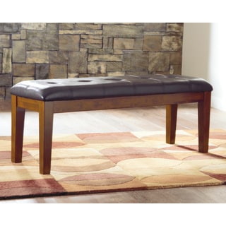 Signature Design by Ashley Ralene Brown Leatherette Dining Bench - 49.75" W x 16.25" D x 18.5" H