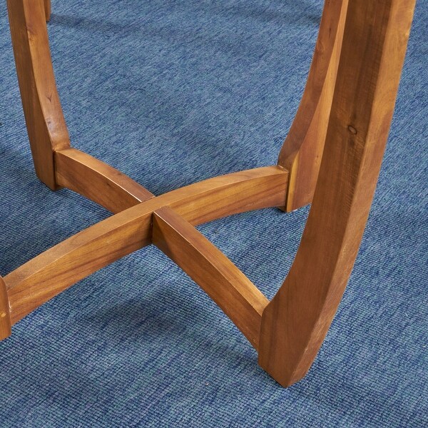 Marcello Outdoor Acacia Wood 3 Piece Dining Set with Mesh Seats by Christopher Knight Home