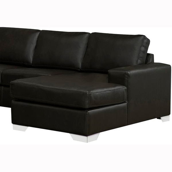 Mitchell Modern Premium Top Grain Italian Leather Sectional Sofa