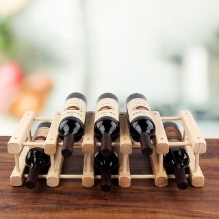 DIY Wood Wine Rack Stackable Bottle Holder for 20 Bottles - 20-Bottle