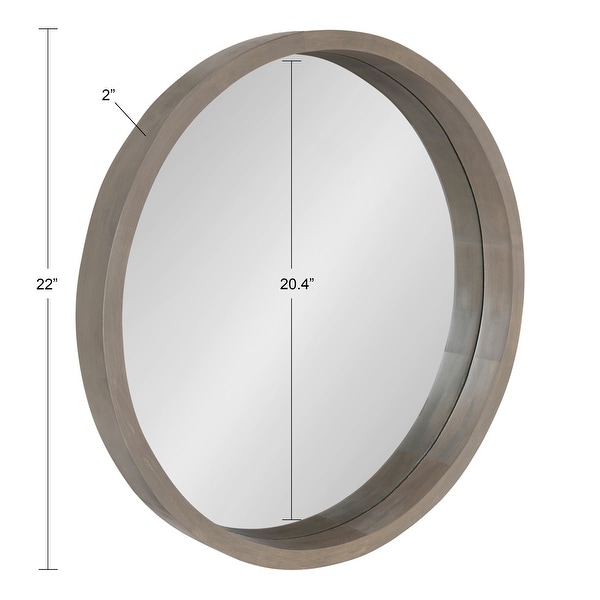 Hutton Round Decorative Wood-framed Wall Mirror