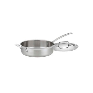 Cuisinart MCP33-24HN MultiClad Pro Stainless 3-1/2-Quart Saute Pan with Helper and Cover